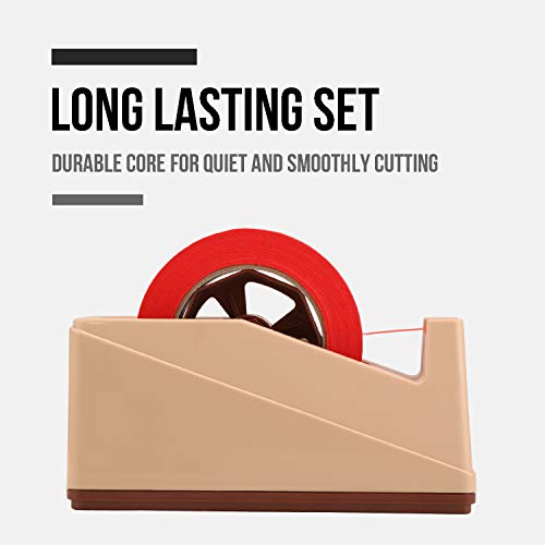 Lichamp Desktop Tape Dispenser Holder with Large 3 inch Core for Masking, Heat Transfer, Painters, Freezer and Kitchen Tape - size: 8 x 3 x 3.8 inches