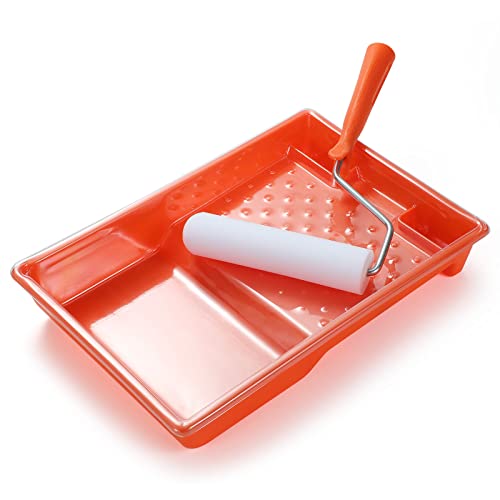 6"Foam Paint Roller Kit 8Pack with Frame,Tray High Density Covers