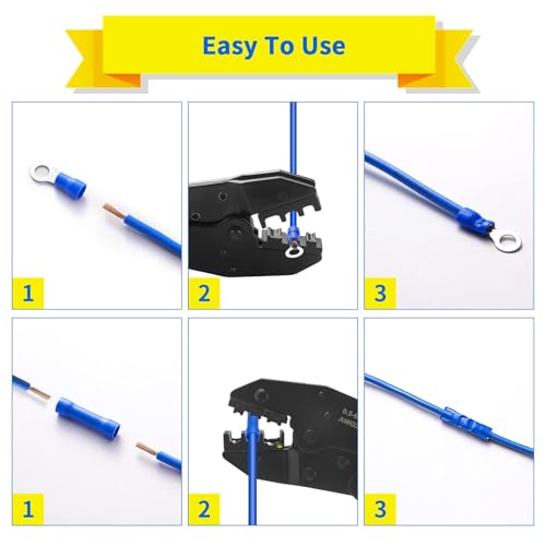 1200PCS Electrical Connector Kit, Automotive Insulated Wire Crimp Terminals
