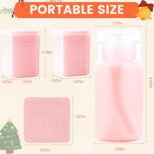 400PCS Lint Free Nail Wipes with Dispenser for Acetone, Alcohol