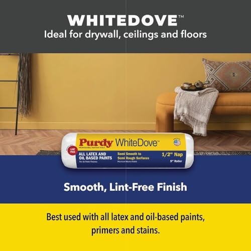 Purdy White Dove 6-1/2 in. x 1/4 in. Jumbo Mini Woven Fabric Roller Cover (2-Pack) - 1 Each - color: 6.5 inch Jumbo Mini Replacement, size: 6-1/2 in. x 1/4 in., style: Pack of 2