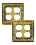 2-Pack Paisley Pattern Double Duplex Outlet Cover,Metal Switch Plates - style: 2 Duplex 2PK