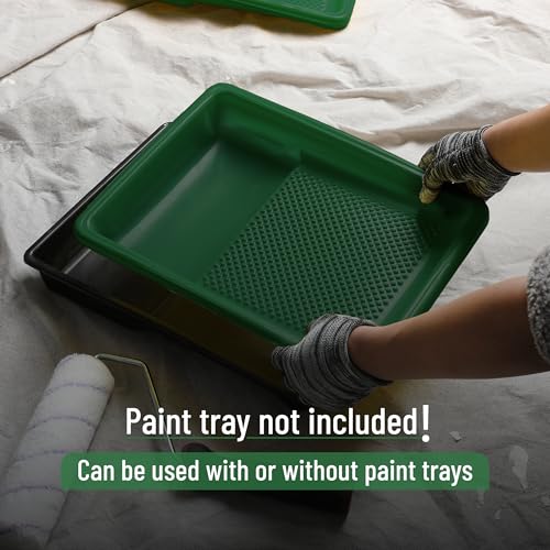 Bates- Paint Tray Liner, 9 Inch, 10 pcs, Green Paint Pans Trays, Plastic Paint Tray, Roller Tray Liners - color: Green, size: 10 Pack 9 Inch