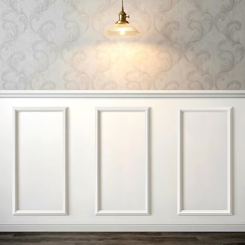 INMOZATA Pre-Cut Peel and Stick Wall Molding Wainscoting Panels, 24" x 12" - size: 24" x 12"