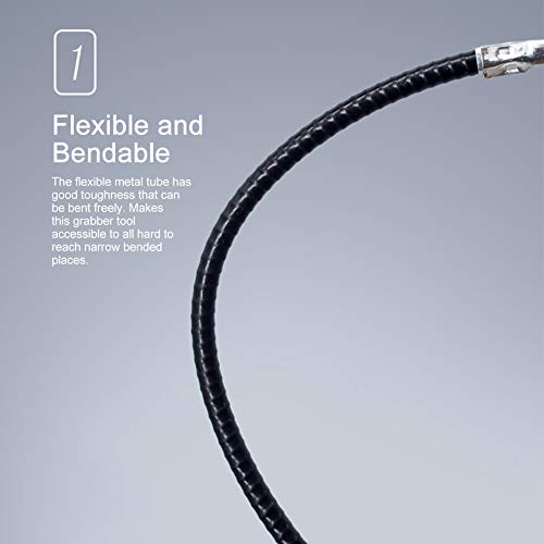Plumbing Grabber, Flexible Grabber Claw Reacher Tool With 4 Claws Extendable Drain Clog Remove Tool Bendable Hose Pickup Reaching Assist Tool for Litter Pick Home Sink Drains Toilet(Size:0.57m)