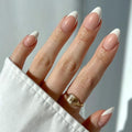 Glamnetic Press On Nails - Short Almond, Glossy Fake Nails 24 Pc Full Kit - color: 1A - MaDamn
