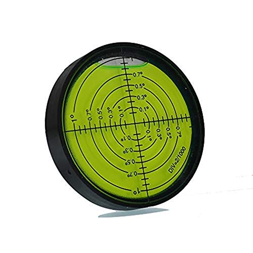 Aluminum alloy high precision horizontal bubble universal high precision small level bubble level meter circular bubble correction Convenient and quick (Black-green) - color: Black-green