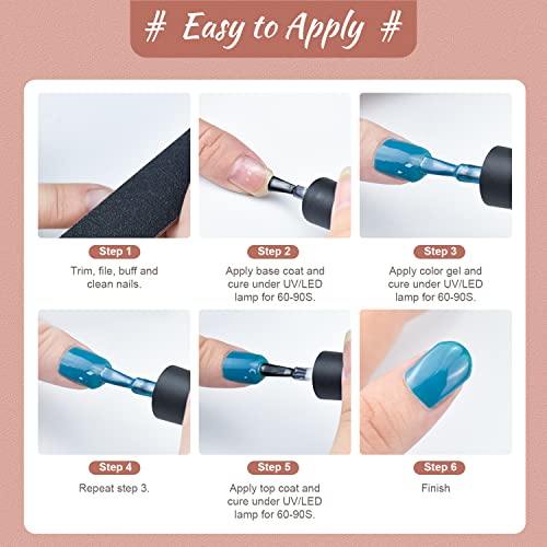 JODSONE Gel Nail Polish Kit with U V Light 32 Color Soak Off Base&Top Glitter Coat Gel Polish for DIY Manicure Lovers - color: KIT-07