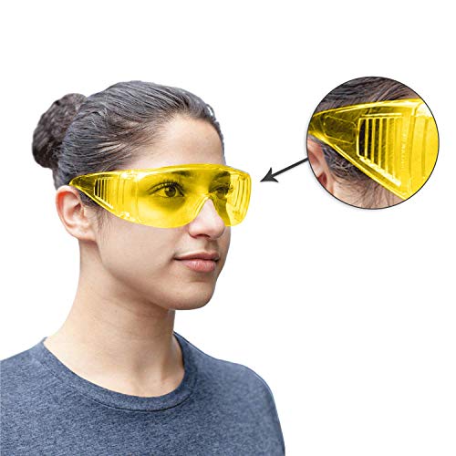 SAFE HANDLER Diamont Vented Over Glasses Safety Glasses - color: Amber