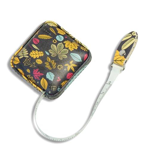 Mini Retractable Soft Tape Measure for Sewing, Fabric, Body Measurements - color: leaf
