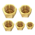 Brass Flare Cap Assortment Kits, SAE 45 Degree Flared Tube Fitting for 1/4" 5/16" 3/8" 1/2" 5/8" Tube OD, 5pcs - size: Kit