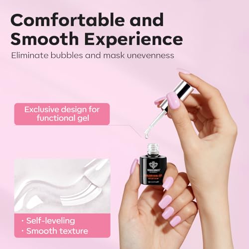 modelones Builder Nail Gel, 2 Pcs Clear and Baby Pink Builder Base Coat - color: Builder Clear Baby Pink