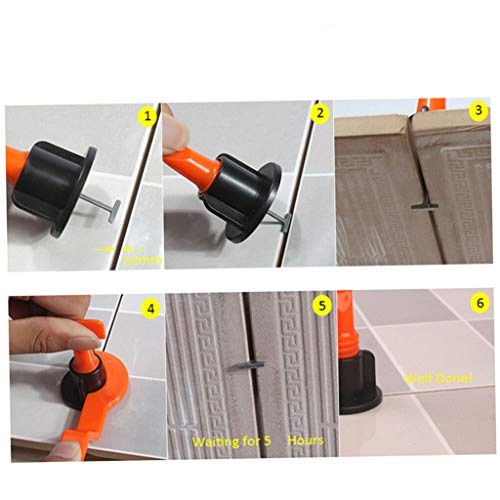 Tile Leveling System Kit with 100pcs Tile Leveler Installation Tool, 600pcs 2mm Tile Spacers and 2pcs Wrenches, Reusable Flooring Level Tile levellers for Building Walls & Floors