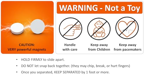wAgi Doorstop Magnet, 2 Pack, 7-Second Install, White, Paintable, Attracts to existing Metal Spring Doorstop; for Hollow-core Interior Door; Adhesive Tape; Powerful Magnet, 4,000 Gauss Strength