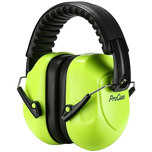 ProCase Hearing Protection Ear Muffs SNR 33dB, Noise Cancelling Headphones - color: 1 - Neonyellow