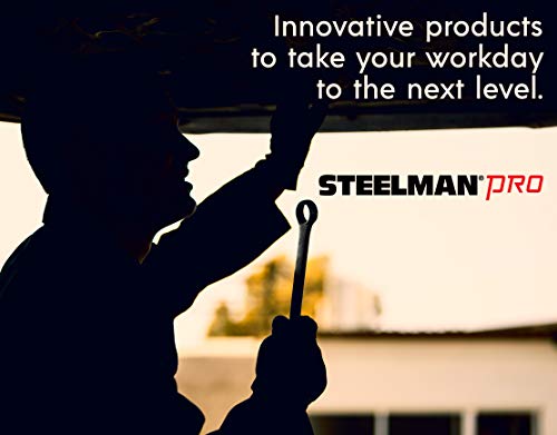 Steelman Pro 10-Piece Metric 6-Point Combination Wrench Set for Mechanics, Chrome Vanadium Alloy Steel, Angled Ends, Storage Rack Included - size: 10-piece