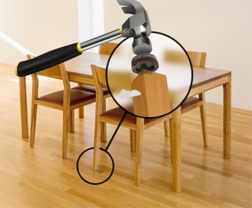 GorillaFelt CB257 Chair Leg Floor Protectors/Felt Glides (Set of 8) Tap On Felt Furniture Pads Guaranteed to Stay On, 1 Inch Round Sliders - size: 1 Inch 8 Pack
