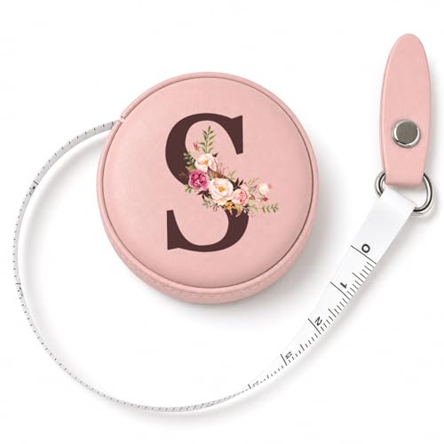 Maicican Retractable Tape Measure, Pink Leather Sewing Measuring Tape, S - color: Tape Measure-Pink S