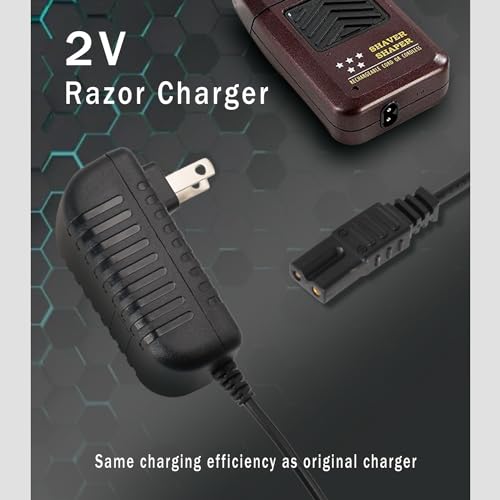 2V Charger Replacement for Wahl Shaver Shaper 8061, 8163, 8786-1001, 7367, 7029, 7060, 7035, 7339, 4000, 7063-017, ‎7065-017, WAKH4, 7064-017, 7061-917, 5-Star Series Trimmer Clipper Power Adapter - color: For Wahl Shaver Shaper