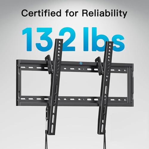 Pipishell Tilt TV Wall Mount Bracket Low Profile for Most 37-90 Inch LED LCD OLED Plasma Flat Curved TVs, Large Tilting Mount Fits 16"-24" Wood Studs Max VESA 600x400mm Holds up to 132lbs - size: 37"-90" Tilt TV Wall Mount