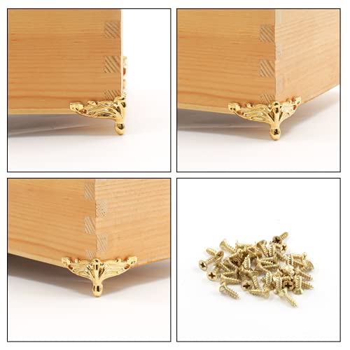 Zorfeter 24 Pcs Antique Brass Box Legs, Style1, Gold - color: Gold, size: Style1