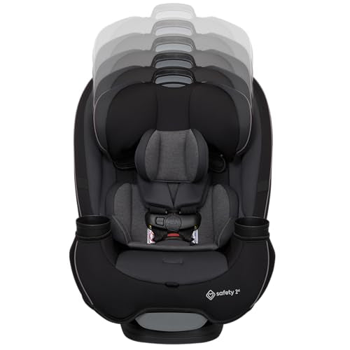 Safety 1st Grow and Go All-in-One Convertible Car Seat, Rear Facing, 5-40 lbs, Forward Facing (30–65 lbs), High Back Booster Seat 40-100 pounds, Black Phantom - color: Black Phantom, style: Original