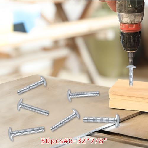 Machine Screws - 8-32 x 7/8" M4x22（50pcs）, Perfect Fit for Knob and Pull Installation, Machine Thread Screws for Drawers & Doors - size: 8-32 x 7/8"