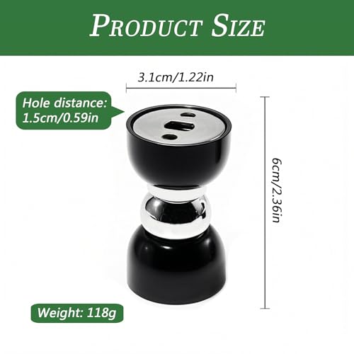 Powerful Magnetic Doorstop - 2 Pcs Stainless Steel Mini Door Stopper, Heavy Duty Magnetism Door Holder for Bedroom Bathroom Kitchen Home Office (Black)