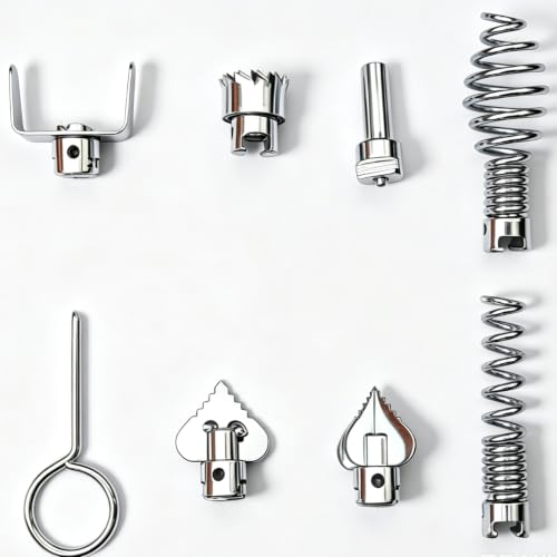 8 Pcs Drill Parts Attachment for Drain Snake, Cutter for Drain Auger - style: 8 PCS-Drill Parts Attachment for Drain Snake