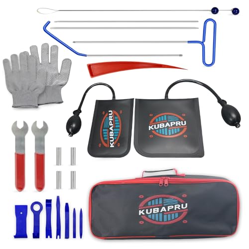 22-Piece Stainless Steel Car Repair Kit, Air Wedge & Carry Bag