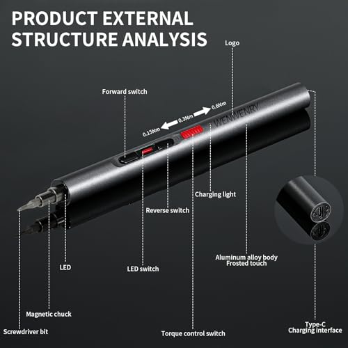 Mini Electric Screwdriver Set,Precision Electric Screwdriver，72-in-1 Magnetic Bits，3 Gears Torque, 3LED light,Magnetic Storage，Overload Protection, Repair Tool Set