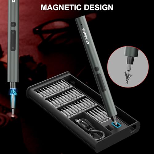 SHARDEN 75 IN 1 Mini Electric Screwdriver Set, Power Screwdriver
