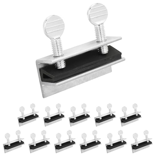 "Nuk3y Sliding Window Security Locks with Rubber Gasket (Aluminum, 12 Pack)" - color: Aluminum, size: 12 Pack