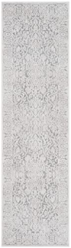 SAFAVIEH Reflection Runner Rug 2'3"x6', Light Grey & Cream RFT670C - color: Light Grey/Cream, size: 2'3" x 6' (Runner)