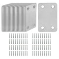 Stainless Steel Flat Straight Brace Bracket, 20-Pack, Silver
