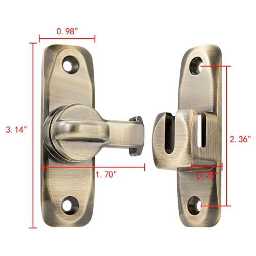 Bronze Barn Door Latches,90/180 Degree Gate Lock_B - color: Bronze
