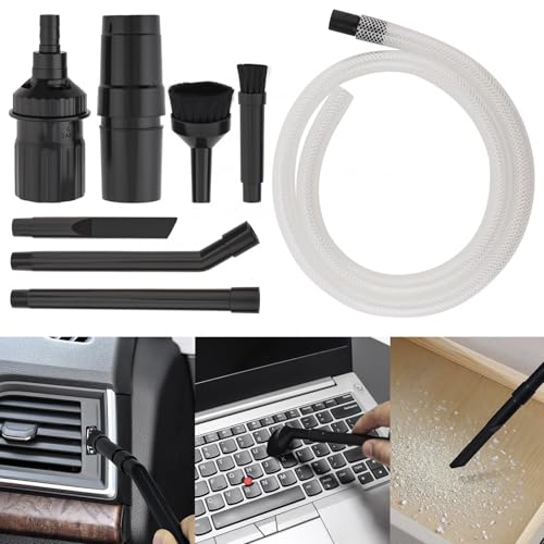 Vacuum Cleaner Attachments 8pcs, Mini Micro Tool for Interiors Cleaning Kit, Car Detailing Vacuum Attachment Cleaner, Crevice Cleaning Tool Brush Universal Accessories for Car Keyboard Home