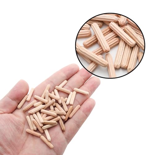48Pcs 4mm x 20mm / 5/32 Inch x 0.79 Inch Wooden Dowel Pin - size: 4 x 20mm