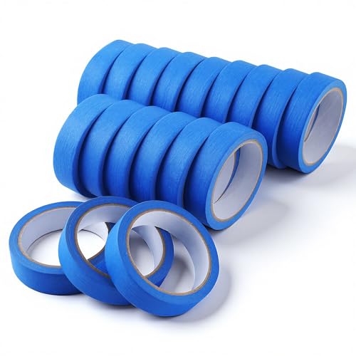 Lichamp 1 inch Blue Painters Tape Blue Masking Paper