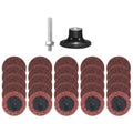 HARFINGTON 26pcs Quick Change Discs Set 2" Lock Sanding Discs with 1/4" Shank Pad Holder Medium Grit Surface Conditioning for Polish Rust Removal - size: 2"