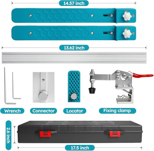 Drawer Slide Jig with Toggle Clamp & Magnetic Arm, Precision Cabinet Tool