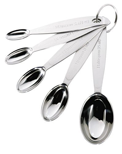 Cuisipro Stainless Steel Measuring Spoon Set Silver, Standard
