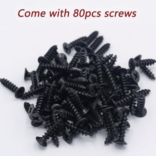 20-Pack Steel T-Shape Mending Plate Corner Brace 2.4 Inch for Wood - size: T Black 60x60 mm