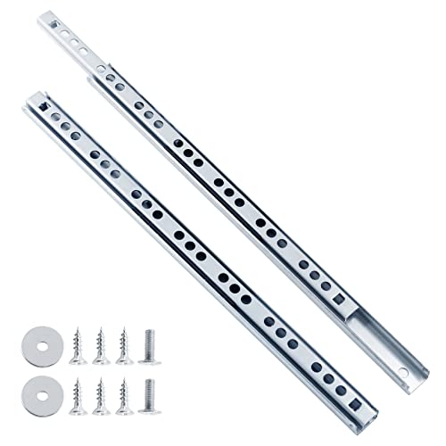 Uenhoy 1 Pair Drawer Slides 9.68" Two Way Slide Track Rail - size: 9.68"-1pair