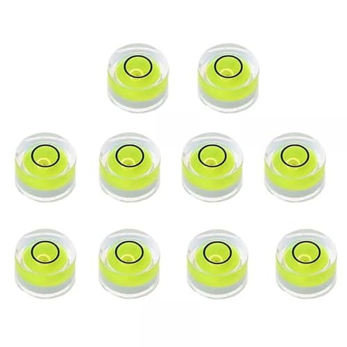 10PCS Precision Round Bubble Level Mini Spirit Level DIY Measuring Tool Kit (18x9mm) - size: 18x9mm