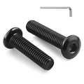 20Pcs 1/4-20 Bolt, 1/4-20 x 1 Flat Head Hex Socket Cap Screws, 304 Stainless Steel 18-8 Furniture Bolts, Black Zinc Finish, Full Thread (with Hex Spanner) - size: 1/4x1