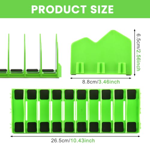 Pliers Organizer 2‑Pack, Expandable 20‑Slot Tool Rack - color: green