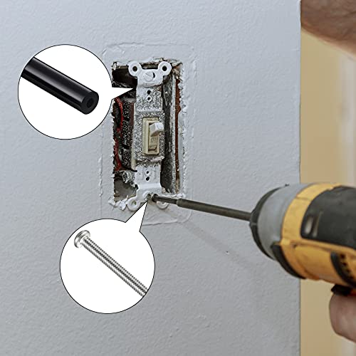Zonon 150 Pcs Outlet Spacers Electrical Extender Kit Screw Spacers, Black - color: Black
