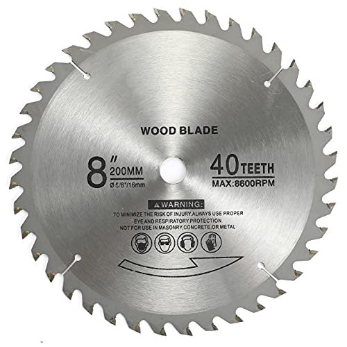 8" 40 Teeth Carbide Tip Wood Cutting Circular Saw Blade