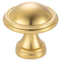 KOOFIZO 30 Pack Brushed Gold Cabinet Knobs Round Single Hole Pulls K30 - color: Brushed Gold, size: Knob 1 - 30Pcs